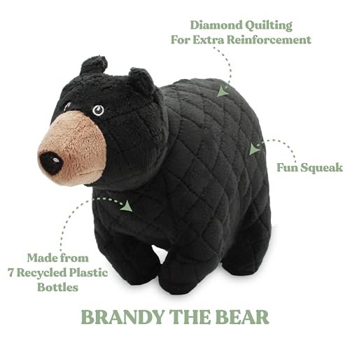Jumbo Brandy Bear Dog Toy - Eco-Friendly, Durable & Plush Chew Toy - Image 2