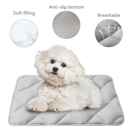 "Soft Dog Crate Mat 2 Pack - Washable, Non-Slip Pads for 24 Inch Crates" - Image 2