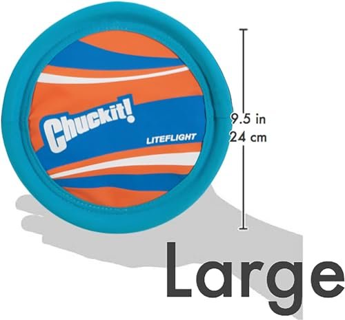Chuckit Lite Flight Dog Frisbee, Large 10" – Soft, Durable & Floatable - Image 3