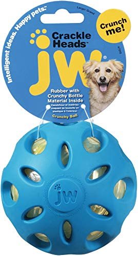 JW Crackle Heads Crunchy Noise Dog Toy – Large, Durable Fetch Ball - Image 3