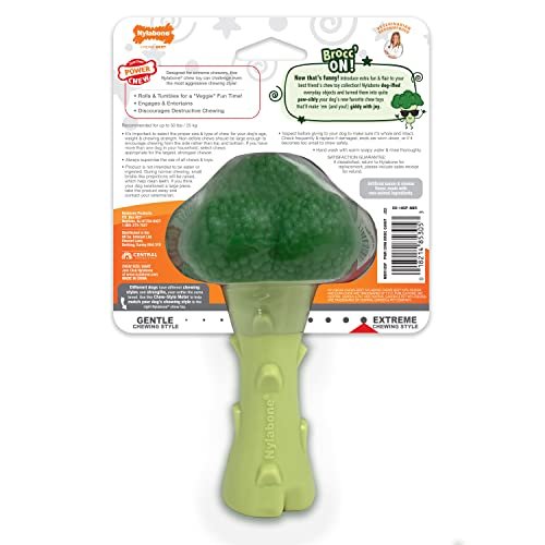 Nylabone Broccoli Chew Toy for Large Dogs, Bacon & Cheese Flavor - Image 11
