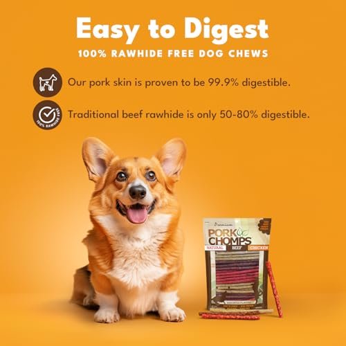Pork Chomps 5" Munchy Sticks Dog Chews, Assorted Flavors, 100 Pack - Image 2