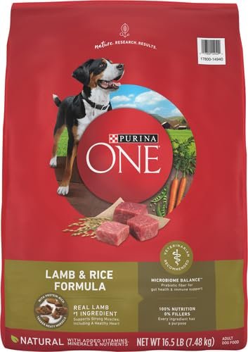 Purina ONE Lamb & Rice Dry Dog Food, High-Protein, 16.5 lb Bag - Image 4