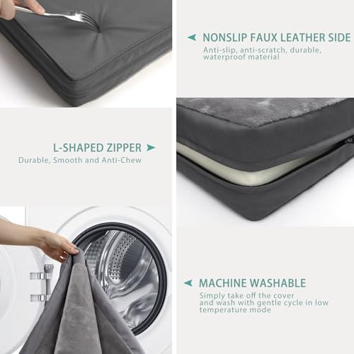 Orthopedic Waterproof Dog Bed - Washable, Non-Slip Crate Pad 35"x22" - Image 7