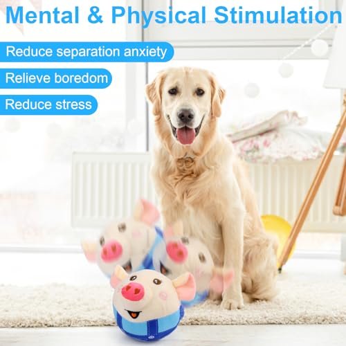 Mity Rain Interactive Dog Toy – Rolling, Jumping, Vibrating Ball with Sound - Image 3