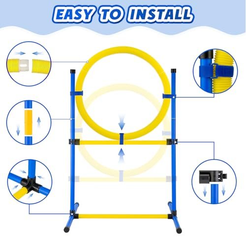 Dog Agility Training Set: Hurdles, Jump Ring, Balls & Bag for Indoor/Outdoor - Image 5