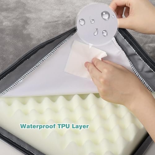Orthopedic Waterproof Dog Bed - Washable, Non-Slip Crate Pad 35"x22" - Image 2