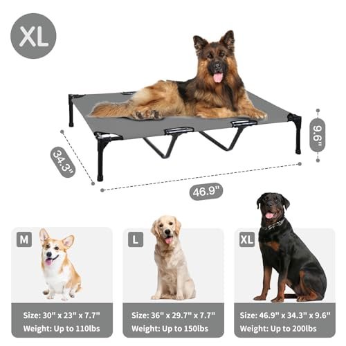 FIOCCO Chew-Proof Elevated Dog Bed – XL Raised Cot for Outdoor Use - Image 5
