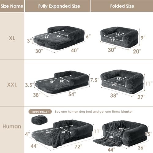 EHEYCIGA Foldable Human Dog Bed - Orthopedic Memory Foam, Waterproof - Image 4