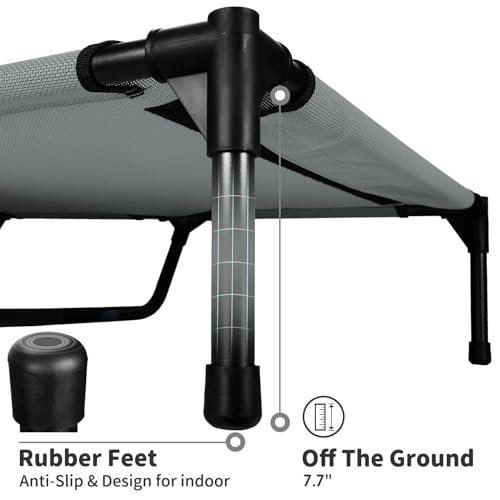 FIOCCO Chew-Proof Elevated Dog Bed – XL Raised Cot for Outdoor Use - Image 4