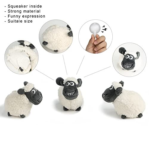 Interactive Hide and Seek Dog Puzzle Toy - Plush Squeaky Sheep - Image 3
