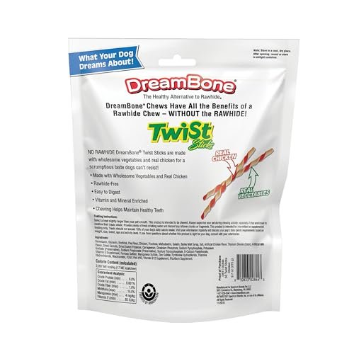 Rawhide-Free DreamBone Twist Sticks with Real Chicken, 50 Healthy Dog Chews - Image 2