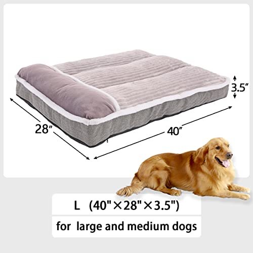 WINDRACING Large Dog Bed with Pillow, Soft Crate and Sofa Pet Bed - Image 3