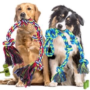 Eefitoys 5 Pack Heavy Duty Dog Rope Toy for Aggressive Chewers, Tough Tug of War Dog Toys for Large, Medium and Small Dogs