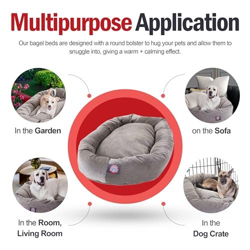 Majestic Pet 40" Calming Micro Velvet Dog Bed – Soft, Washable, Supportive - Image 5