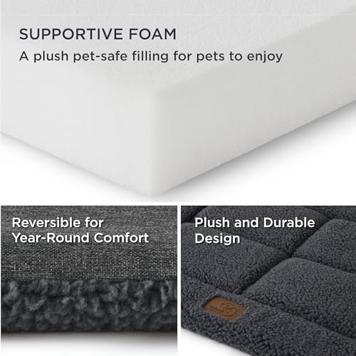Bedsure Washable Dog Crate Bed - Reversible, Travel-Friendly Pet Mat 35"x23" - Image 3