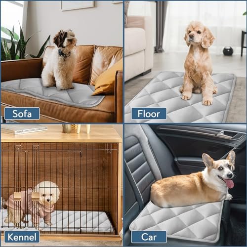 "Soft Dog Crate Mat 2 Pack - Washable, Non-Slip Pads for 24 Inch Crates" - Image 7