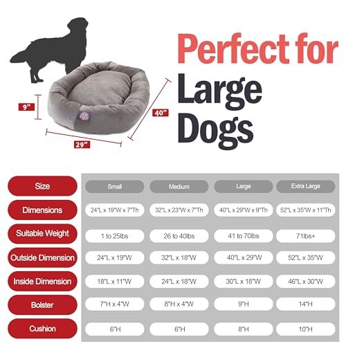 Majestic Pet 40" Calming Micro Velvet Dog Bed – Soft, Washable, Supportive - Image 3