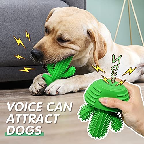 Durable Dog Chew Toy & Toothbrush for Aggressive Chewers, Squeaky Fun - Image 4