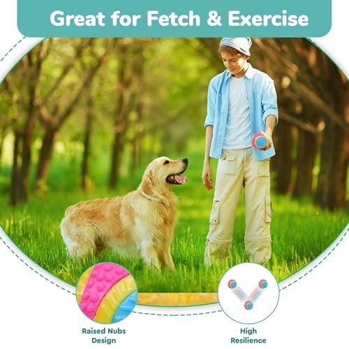 SPOT Sensory Dog Ball for Soft Chewers - Squeaky, Textured, Beef-Scented - Image 3