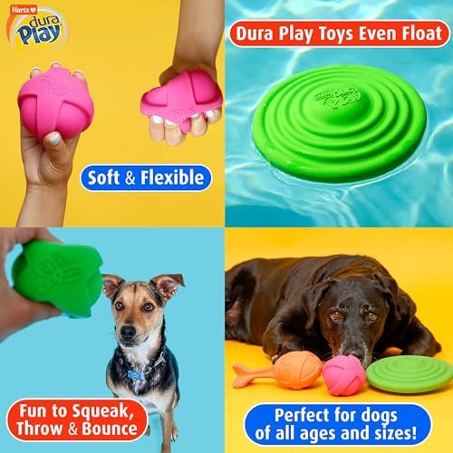 Hartz DuraPlay Squeaky Latex Dog Balls, Medium, Durable 3-Pack Toy - Image 6