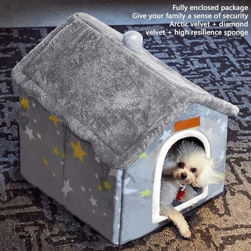Cozy Foldable Indoor Dog House with Cushion – Warm Kennel for Pets - Image 5