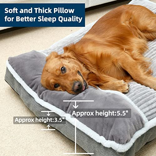 WINDRACING Large Dog Bed with Pillow, Soft Crate and Sofa Pet Bed - Image 5