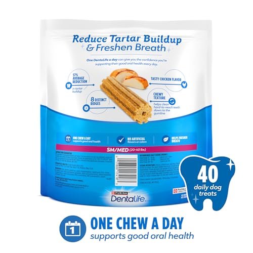 Purina DentaLife Dental Chews for Small/Medium Dogs, Chicken, 40ct - Image 6
