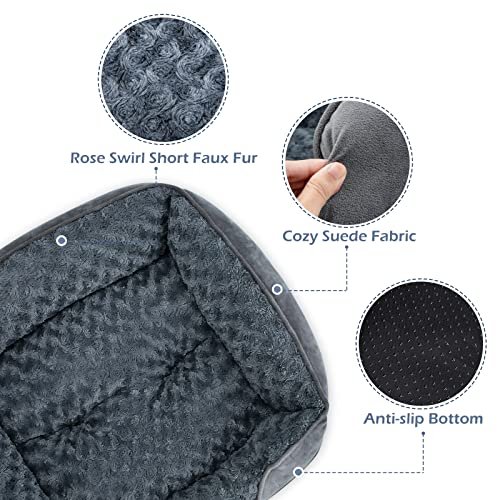 Cozy Orthopedic Dog Bed - Washable, Anti-Slip, Soft Calming Pet Lounger S - Image 4