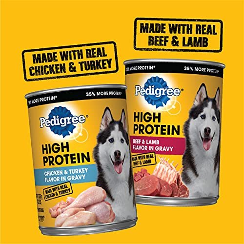 PEDIGREE High Protein Wet Dog Food Variety Pack, Chicken & Beef, 12 Cans - Image 3