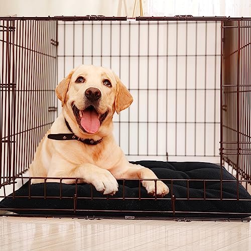 MABOZOO Chew-Proof Dog Bed - Durable, Washable Crate Pad (M, Black) - Image 8