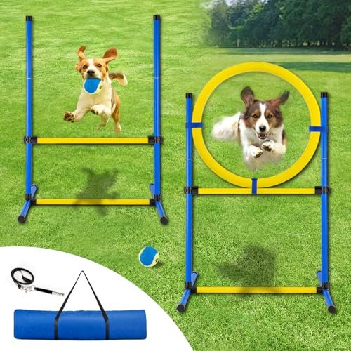 Dog Agility Training Set: Hurdles, Jump Ring, Balls & Bag for Indoor/Outdoor - Image 6