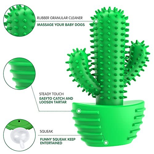 Durable Dog Chew Toy & Toothbrush for Aggressive Chewers, Squeaky Fun - Image 5
