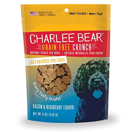 Charlee Bear Grain-Free Crunchy Dog Treats, Bacon & Blueberry, 8 oz - Image 5