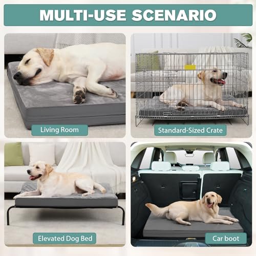 Orthopedic Waterproof Dog Bed - Washable, Non-Slip Crate Pad 35"x22" - Image 5