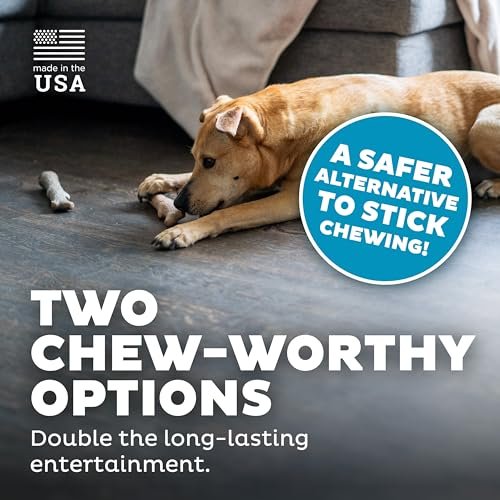 Petstages Dogwood & Hemp Durable Dog Chew Toys, Real Wood, 2-Pack - Image 5