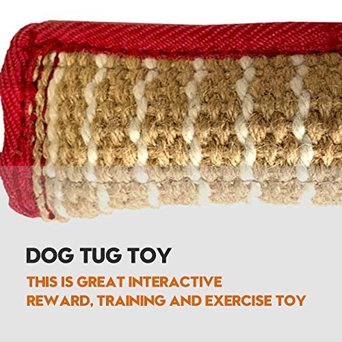 Durable Dog Tug Toy with Jute Bite Pillow & Handles for Training & Play - Image 4