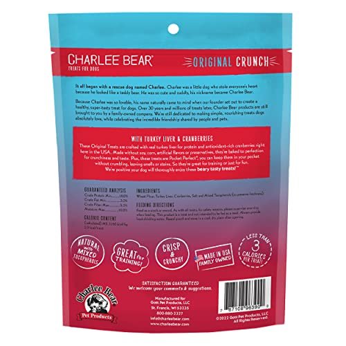Charlee Bear Turkey Liver & Cranberry Dog Treats, Healthy & Tasty, 16oz - Image 2