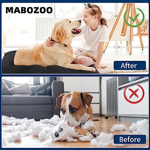 MABOZOO Chew-Proof Dog Bed - Durable, Washable Crate Pad (M, Black) - Image 2