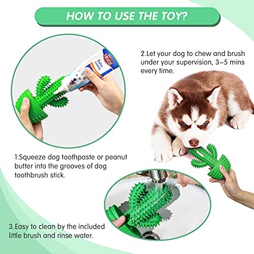 Durable Dog Chew Toy & Toothbrush for Aggressive Chewers, Squeaky Fun - Image 8