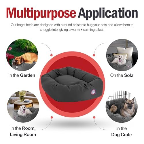 Majestic Pet Large Calming Dog Bed - Soft, Fluffy Donut with Spine Support - Image 5