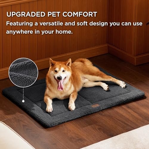 Bedsure Washable Dog Crate Bed - Reversible, Travel-Friendly Pet Mat 35"x23" - Image 2