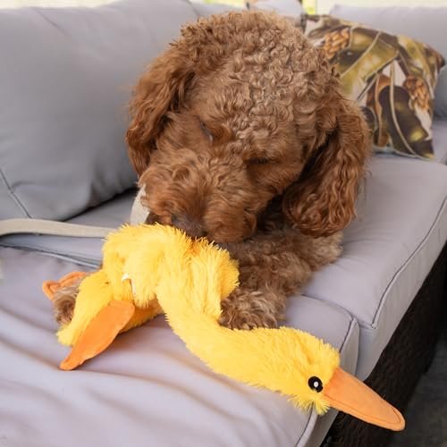 Stuffing-Free 21" Plush Duck Dog Toy – Silent, Fun & Durable for Pets - Image 6
