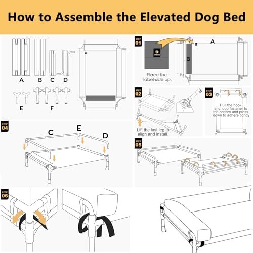 Veehoo Elevated Dog Bed - Cooling Cot with Bolster & Non-Slip Feet - Image 7