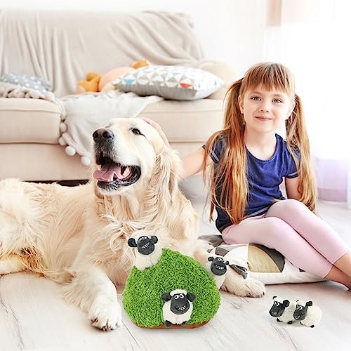 Interactive Hide and Seek Dog Puzzle Toy - Plush Squeaky Sheep - Image 5
