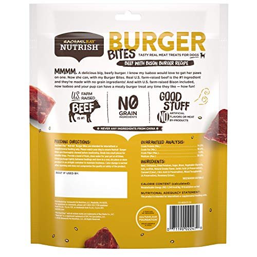 Rachael Ray Nutrish Burger Bites Dog Treats, Beef & Bison, Grain-Free - Image 2