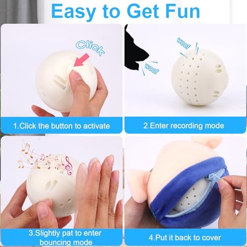 Mity Rain Interactive Dog Toy – Rolling, Jumping, Vibrating Ball with Sound - Image 5