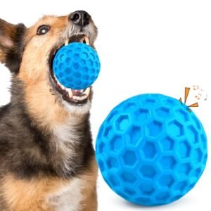 ZRIFAQESW Squeaky Dog Toys for Aggressive Chewers, Indestructible Dog Balls for Aggressive Chewers, Squeaky Balls for Dogs,Interactive Dog Toys for Large Dogs,Funny Dog Squeaky Ball Heavy Duty Dog Toy