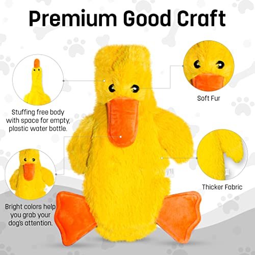 Stuffing-Free 21" Plush Duck Dog Toy – Silent, Fun & Durable for Pets - Image 3