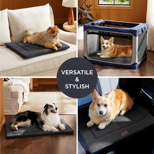 Bedsure Washable Dog Crate Bed - Reversible, Travel-Friendly Pet Mat 35"x23" - Image 5